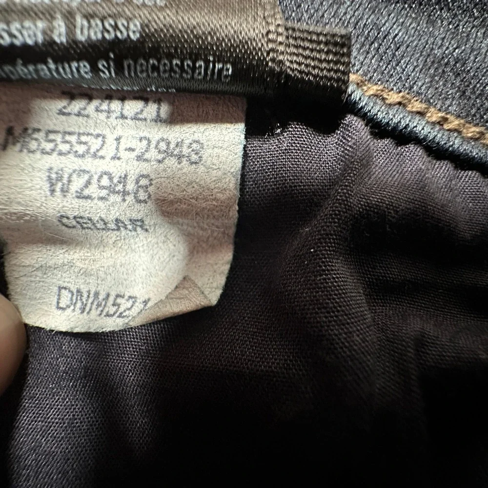 Paige Federal Slim Straight Jeans Mens 33x34 Cellar Indigo Stretch Made in USA